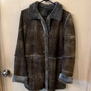 Blue Duck Shearling Coat - Brown